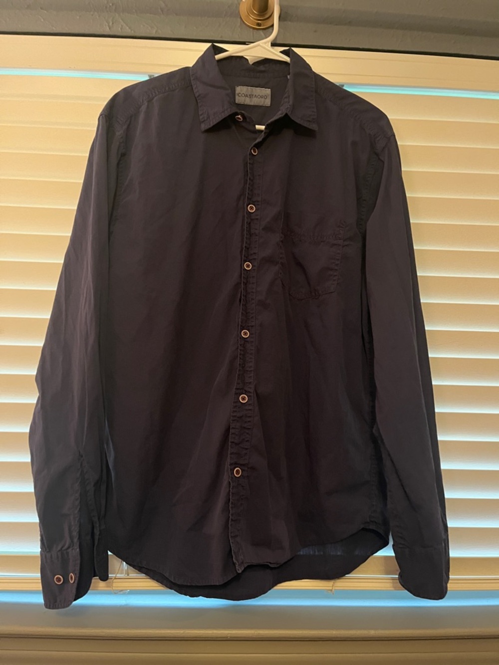 Coast Range Men's Classic Navy Button-Down Shirt